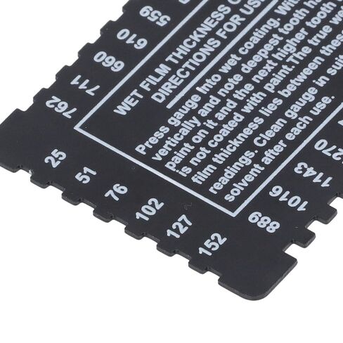 Wet Film Thickness Gauge Comb: Aluminium Alloy Double Sided Wet Film Thickness Gauge Card - Mil Scale Step and Notched Gauge Gauge for Paints Resins in Saudi Arabia
