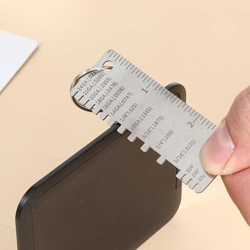 3 PCS Stainless Steel Wire Gauge Measuring Tool, Wire/Metal Sheet Thickness Gauge Portable Welding Gage Plated Size Inspection Tool Welding Tools Accessories in Saudi Arabia