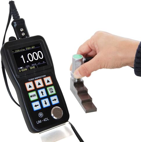 YUSHI UM-4DL Ultrasonic Thickness Gauge/Tester/Meter, 0.025'' to 20'' / TC510 Probe, Through Paint & Coatings & Data Logger,A-scan Snapshot,Interchangeable Probe/Transducer Option Available in Saudi Arabia