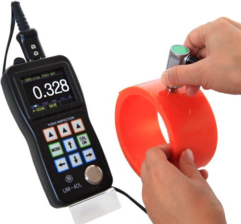 YUSHI UM-4DL Ultrasonic Thickness Gauge/Tester/Meter, 0.025'' to 20'' / TC510 Probe, Through Paint & Coatings & Data Logger,A-scan Snapshot,Interchangeable Probe/Transducer Option Available in Saudi Arabia