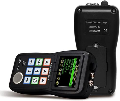 YUSHI UM-4DL Ultrasonic Thickness Gauge/Tester/Meter, 0.025'' to 20'' / TC510 Probe, Through Paint & Coatings & Data Logger,A-scan Snapshot,Interchangeable Probe/Transducer Option Available in Saudi Arabia
