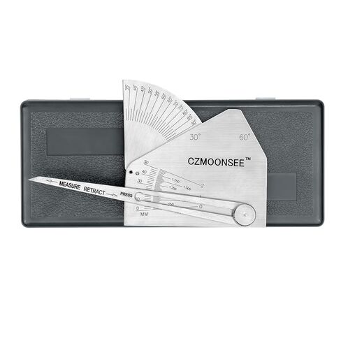 SKEW-T Stainless Steel Oblique Welding Inspection Ruler Angle Weld Gauge Welding Point Measurement Gauge Welding Angle Gauge ulnar Test Ruler in Kuwait