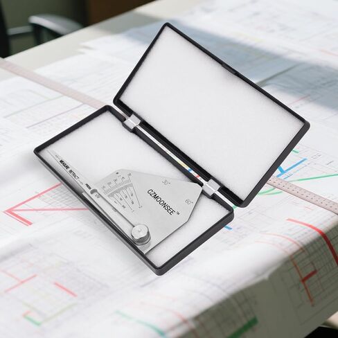SKEW-T Stainless Steel Oblique Welding Inspection Ruler Angle Weld Gauge Welding Point Measurement Gauge Welding Angle Gauge ulnar Test Ruler in Kuwait