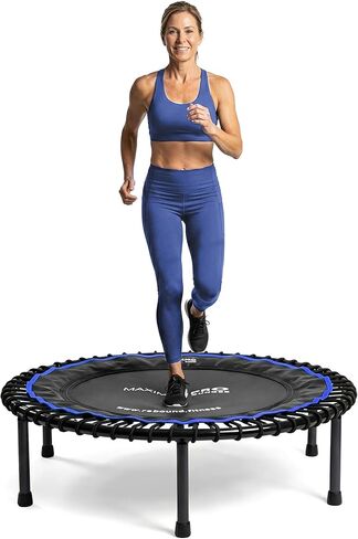 Maximus Pro Bungee Rebounder | Stronger Quieter & Softer Bounce | 40'' Mini Trampoline Ready Assembled for Adults & Children | Max 400lb | DVD+ Videos in Kuwait