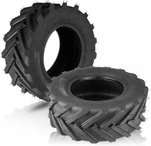 9x3.50-4" Flat Free Lawnmower Tire and Wheel Smooth Tire with Rim for Golf Carts Riding Lawn Mowers | 4" Centered Hub | Bore ID 3/4" 2PCS in Kuwait