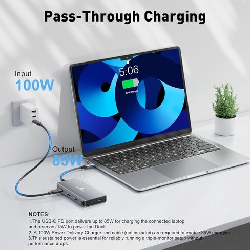 USB C Hub USB C Docking Station Dual Monitor 10 in 1 Multi Monitor Adapter with 2 HDMI, 3 USB-A, 2 Type-C, SD/TF, 100W PD Charging, Dongle for MacBook/Dell/HP/Lenovo ThinkPad/Surface in Kuwait