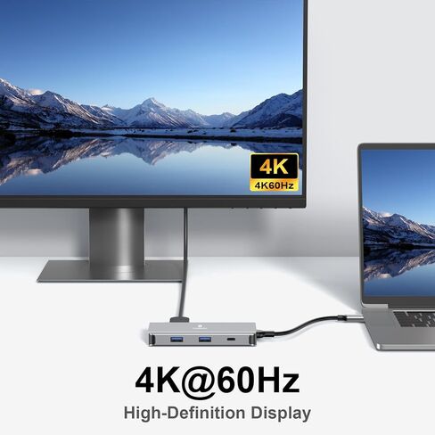 USB C Hub USB C Docking Station Dual Monitor 10 in 1 Multi Monitor Adapter with 2 HDMI, 3 USB-A, 2 Type-C, SD/TF, 100W PD Charging, Dongle for MacBook/Dell/HP/Lenovo ThinkPad/Surface in Kuwait