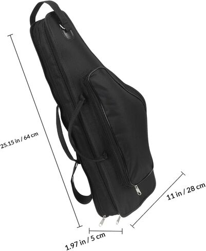 حقيبة محمولة مبطنة ألتو ساكسفون، حاوية تخزين سميكة مقاومة للصدمات مع أشرطة كتف، حقيبة حمل ساكسفون عالمية للسفر واستخدام الفرقة in Kuwait