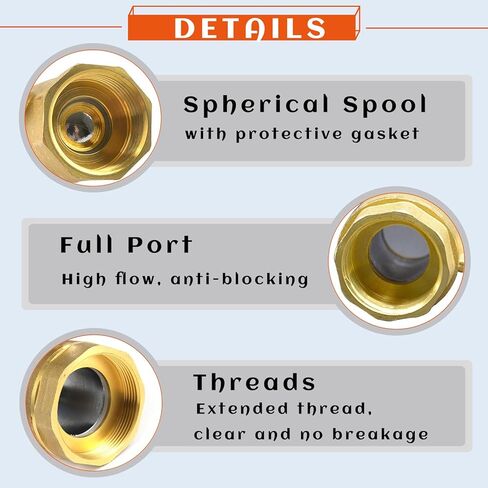 2-حزمة 1 بوصة صمام كروي نحاسي كامل المنفذ، 1 بوصة صمام نحاسي NPT، 1 بوصة أنثى × أنثى خيط نحاسي عالي التحمل لإيقاف المياه والزيت والغاز in Kuwait