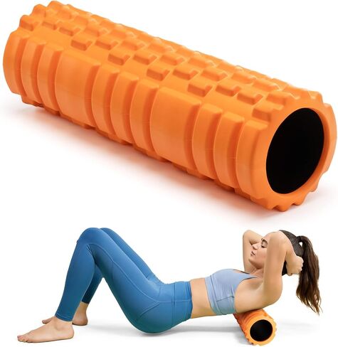 Foam Roller High Density 18" Foam Roller for Deep Tissue Muscle Massage, Trigger Point Fitness Exercise Massage Roller Self-Myofascial Back Roller Release for Whole Body in Kuwait