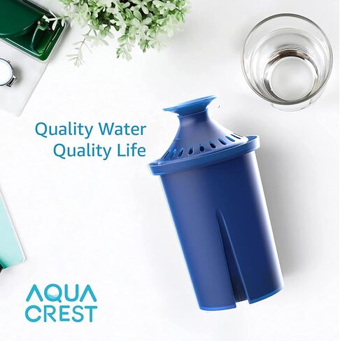 فلتر مياه AQUA CREST، مخصص لفلتر المياه Brita® Elite®، والأباريق والموزعات، للاستخدام اليومي، وUltraMax، وMetro+، وXL والمزيد، يدوم لمدة 6 أشهر، عبوتان in Kuwait