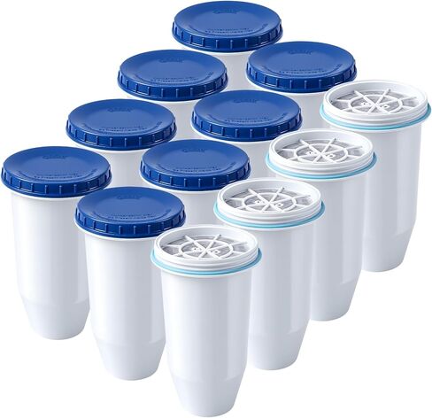 0 TDS Water Filter Replacement for Zero Pitcher & Dispenser | Upgraded 6-Stage Filtration | Removes 99.9% of Lead, Chromium, PFOA/PFOS | Compatible with ZR-001, ZR-004, ZR-017 | 2-Pack in Kuwait