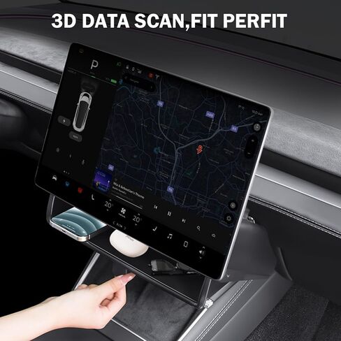 تحت مربع تخزين الشاشة لـ Tesla Cybertruck 2024 2025 ، صينية منظمات لوحة المعلومات المخفية المركزية مع بطانة مضادة للانزلاق ، إكسسوارات داخلية Cybertruck in Kuwait