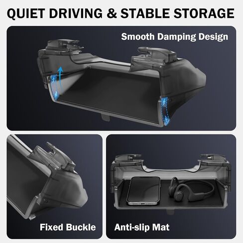 تحت مربع تخزين الشاشة لـ Tesla Cybertruck 2024 2025 ، صينية منظمات لوحة المعلومات المخفية المركزية مع بطانة مضادة للانزلاق ، إكسسوارات داخلية Cybertruck in Kuwait