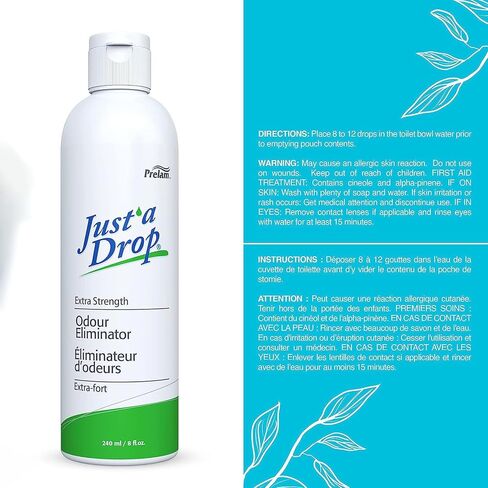 Prelam Just a Drop Odor Eliminator - Before You Go Toilet Freshener - Deodorizer Odor Eliminator - Toilet Drop Ins - Extra Strength - 8 oz in Saudi Arabia