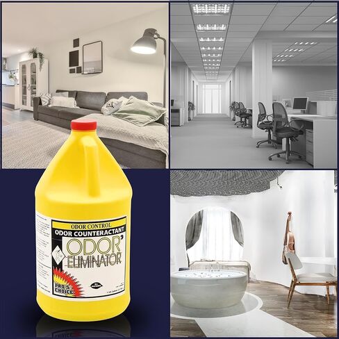 مزيل الروائح الكريهة من بروس تشويس للرائحة القوية، مزيل الروائح الكريهة للسجاد بقوة احترافية ومحلول منظف المفروشات، منظف مركز متعدد الأغراض لمزيل الروائح الكريهة المنزلي، مزيل الرائحة، 1 جالون in Kuwait