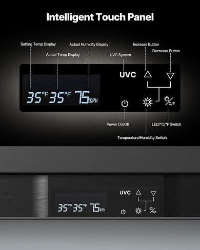 ثلاجة Upstreman للشيخوخة الجافة لشرائح اللحم، 353 لترًا من اللحوم الجافة، والريب آي، ولحم الضأن، ولحم الخنزير، سعة 279 رطلًا، ثلاجة احترافية للعمر الجاف للمطعم/البار/المطبخ، ولحوم البقر الممتازة في 21-45 يومًا (12.5 قدم مكعب) in Kuwait