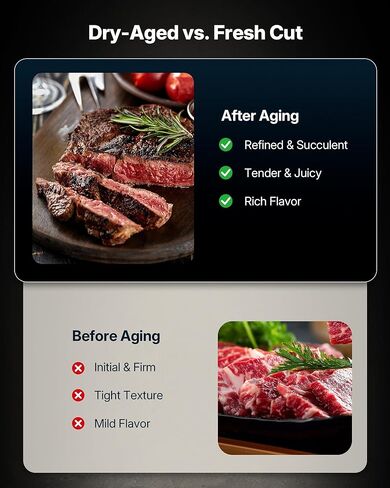 ثلاجة Upstreman للشيخوخة الجافة لشرائح اللحم، 353 لترًا من اللحوم الجافة، والريب آي، ولحم الضأن، ولحم الخنزير، سعة 279 رطلًا، ثلاجة احترافية للعمر الجاف للمطعم/البار/المطبخ، ولحوم البقر الممتازة في 21-45 يومًا (12.5 قدم مكعب) in Kuwait