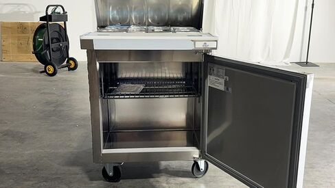 cooler depot Commercial Refrigerated Sandwich Prep Table Mega Top 1-door 27" NSF 7.2 Cuft (Stainless Steel, 28" L, x 34" D, x 43" H) ASR-0786 in Kuwait