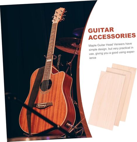 3 قطع من خشب القيقب لقشرة الجيتار بديل لأداة Luthier للجيتار المتين لمشاريع DIY لرأس الجيتار الكهربائي وإصلاحه in Saudi Arabia