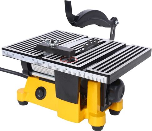 4" 90W Mini Table Saw Top Cut Off Miter Saw Multifunctional Desktop Saws w/ 3 Blades for Precision Cut Metal Wood Frame Molding in Saudi Arabia