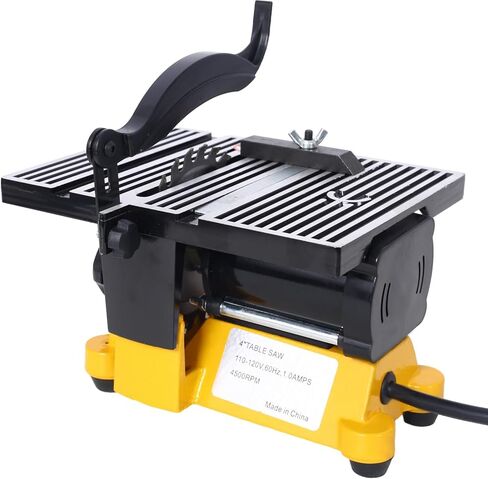 4" 90W Mini Table Saw Top Cut Off Miter Saw Multifunctional Desktop Saws w/ 3 Blades for Precision Cut Metal Wood Frame Molding in Saudi Arabia