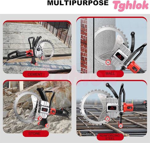 Concrete Ring Saw, 9800W/110V, Wet Water Supply Dust Suppression Metal Cutting Machine, Cutting Depth 11.81in, for Stone, Rebar, Carpentry, Cutting Doors and Windows, Road Surface in Saudi Arabia