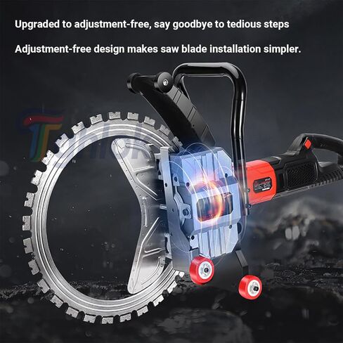 Concrete Ring Saw, 9800W/110V, Wet Water Supply Dust Suppression Metal Cutting Machine, Cutting Depth 11.81in, for Stone, Rebar, Carpentry, Cutting Doors and Windows, Road Surface in Saudi Arabia