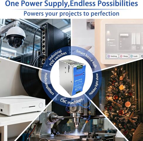 Bundle of NDR-240-24 DIN Rail Power Supply & 300A Fuse Box in Kuwait