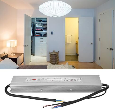 Hilitand 200W LED Power Supply, IP67 Aluminum Alloy Casing, 12V 16.67A Output, 0-10V SCR Dimming, with Copper Transformer, for LED Strip Lights Commercial Office Lighting in Saudi Arabia
