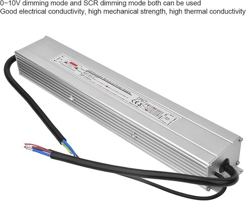 Hilitand 200W LED Power Supply, IP67 Aluminum Alloy Casing, 12V 16.67A Output, 0-10V SCR Dimming, with Copper Transformer, for LED Strip Lights Commercial Office Lighting in Saudi Arabia