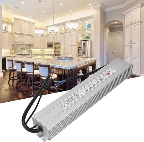 Hilitand 200W LED Power Supply, IP67 Aluminum Alloy Casing, 12V 16.67A Output, 0-10V SCR Dimming, with Copper Transformer, for LED Strip Lights Commercial Office Lighting in Saudi Arabia