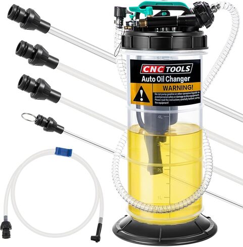 Estune 2 Gallon/7.5 L Manual Pneumatic Fluid Extractor, Automotive Oil Extractor Pump Oil Vacuum Changer with 5 Pcs Brake Bleeding Hose for Car, SUVs, Truck, Yachts in Kuwait