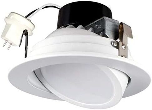 مصباح LED مستدير قابل للتعديل بجهد منخفض 4 بوصات 12 فولت، 8.5 وات، 620 لومن، يناسب معظم علب MR-16 مقاس 4 بوصة ويعمل فقط مع المحول المغناطيسي in Saudi Arabia