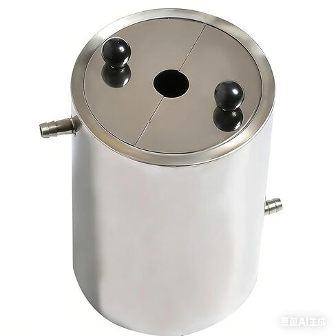 Disperser Mixing Drum, 1.5l Laboratory Disperser Barrel, Lab Stainless Steel Drum Special Barrel, Test Hole Diameter 22mm, Internal Diameter 100mm, for Laboratory Stirrer. in Kuwait