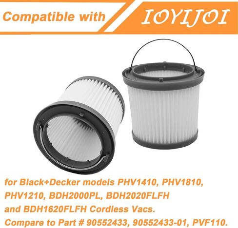 8 عبوات من مرشحات Vac البديلة لبلاك اند ديكر PVF110 PHV1810 PHV1210 BDH2000PL BDH1600PL BDH2020FLFH BDH1620FLFH. قارن بالجزء رقم PVF110 in Kuwait