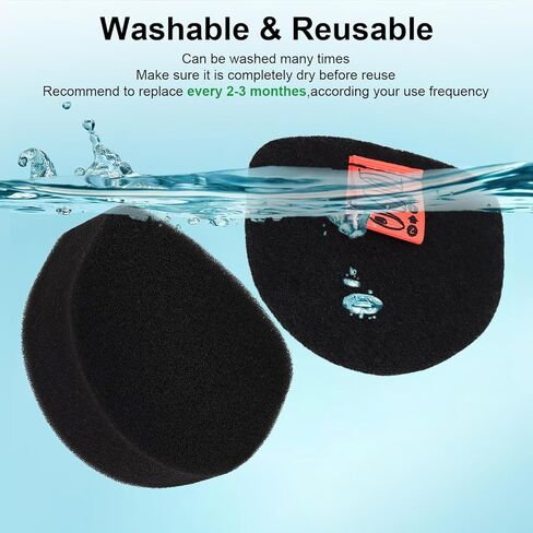 فلاتر لباد إسفنجية بديلة لمكنسة Shark UltraCyclone Pet Pro Plus اللاسلكية المحمولة - لمكنسة Shark CH963AMZ CH951 CH964AMZ CH901 CH950 CH951C CH900WM، قطعة XFTRCH900-6 Pack in Saudi Arabia