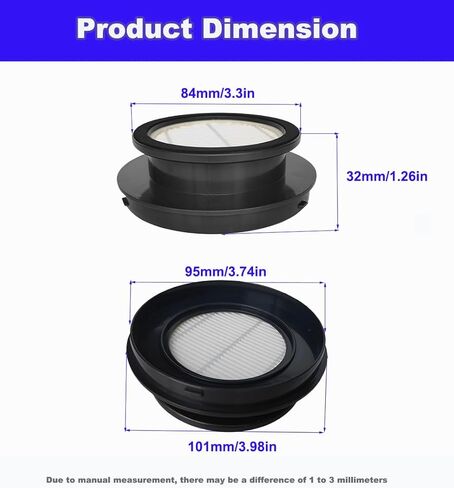6 عبوات X7A مكانس فلتر بديل HEPA متوافق مع مكنسة كهربائية لاسلكية SunSare X7A Pro، تناسب مرشحات Fieety V7 لأجزاء فلتر الفراغ اللاسلكي Ultenic U15 U16 / U16 in Kuwait