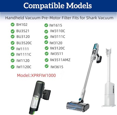 BU3521 BU3523 BH102 Vacuum Filter Replacement For Shark BU3521 BU3120 BU3520C Clean & Empty Cordless Stick, For IW3511 IW1120 Detect Pro and BH102 PowerBoost Cordless Handheld PowerVac, 4 Pack in Saudi Arabia