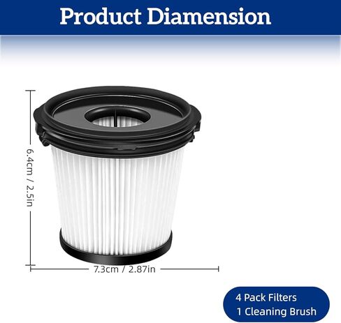BU3521 BU3523 BH102 Vacuum Filter Replacement For Shark BU3521 BU3120 BU3520C Clean & Empty Cordless Stick, For IW3511 IW1120 Detect Pro and BH102 PowerBoost Cordless Handheld PowerVac, 4 Pack in Saudi Arabia