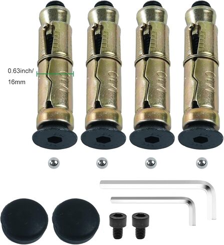 Security Ground Anchor, JYEASTZ Floor or Wall Anchor for Motorcycle Security, Heavy Duty Steel Anti-Theft Ground Anchor Lock, Permanently Locks in Place for Securing Motorcycle, Bicycle in Kuwait