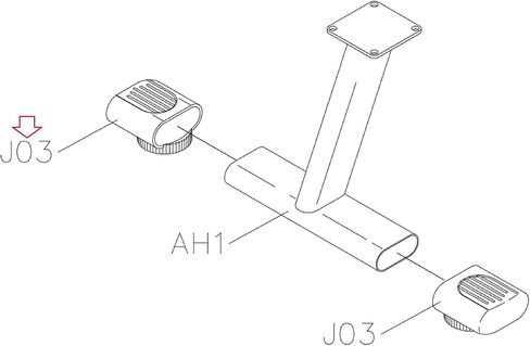 Rear Foot Stabilizer End Cap 000923-AB Works with Matrix Fitness W1x-G4 - AR09 Rower in Saudi Arabia