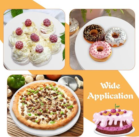 16 Inch Cake Boards, 2 pcs Cake Drums 1/2" Thick, White Cakes Corrugated Cardboard Rounds Base for Heavy or Multi Layer Cakes, Dessert, Crafts Display in Kuwait