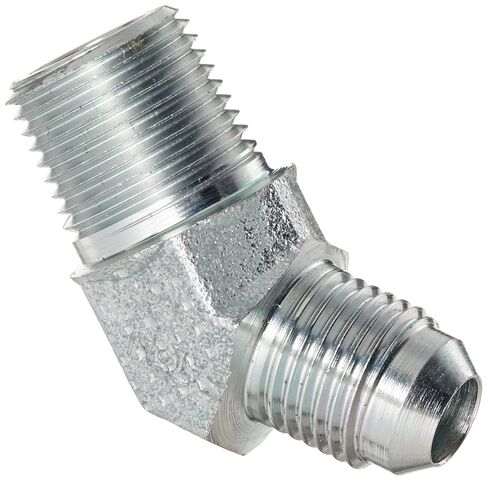 Eaton Weatherhead C5355X6X6 Carbon Steel SAE 37 Degree (JIC) Flare-Twin Fitting, 45 Degree Elbow, 3/8" NPT Male x 3/8" JIC Male in Saudi Arabia