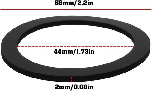 10 Pcs EPDM Flat Rubber Seal 2 Inch O-Ring Washer Tap Plumbing and General Sealing 56 x 44 x 2 mm in Kuwait