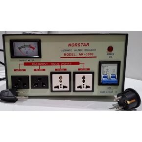 Norstar 3000 Watt Step Up and Down Voltage Transformer with Automatic Voltage Regulator - Two Way Transformer Converter - 220-240 Volt to 110-120 Volt and 110-120 Volt to 220-240 Volt in Kuwait