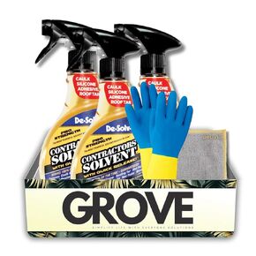 3x مجموعة سائلة برائحة الحمضيات المذيبة من De-Solv-it بحجم 32 أونصة مع قطعة قماش من الألياف الدقيقة + قفازات تنظيف - رذاذ مزيل للشحوم شديد التحمل - يزيل المواد اللاصقة والقطران والشحوم - مجموعة هدايا (5 عناصر) in Kuwait