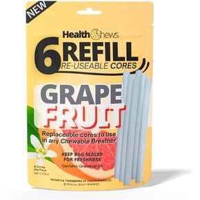 Fresh Mint Refill Cores – 6 Reusable Aromatherapy Sticks, Essential Oil Refill Pack for Chewable Breather (Blue Raspberry) in Kuwait