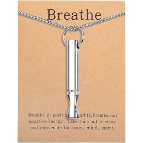قلادة التنفس من أجل اليقظة وتخفيف القلق، قلادة من الفولاذ المقاوم للصدأ قابلة للتعديل مع أكياس نعناع قابلة لإعادة الملء، أداة تركيز فيدجيت - هدية تأمل لإدارة الإجهاد للبالغين in Kuwait
