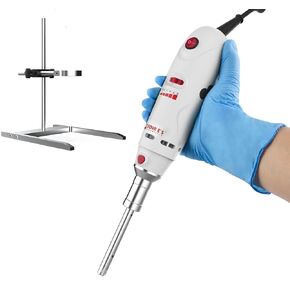 FOUR E'S SCIENTIFIC Lab Homogenizer 8000-30000rpm with Stand, High-Speed Handheld Homogenizer Emulsifier with 10mm 316L Stainless Steel Probe 1mL-250mL in Kuwait